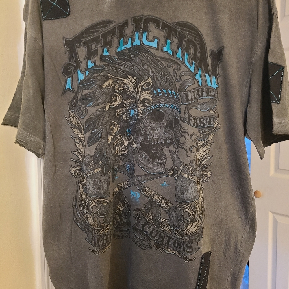 Excellent Condition Short Sleeve Graffic Tee Shirt By Affliction